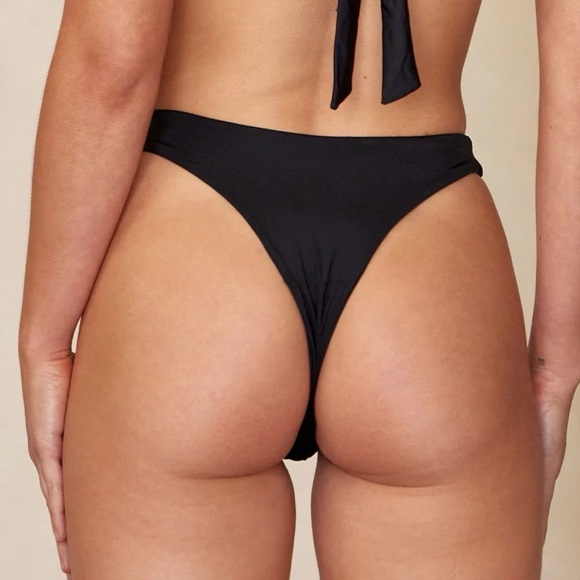 NWT - Capri Thong Dark Jaguar bikini bottoms - Monday Swimwear cheetah print - Picture 3 of 3